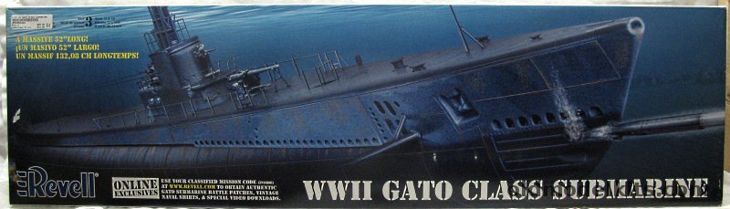 Revell 1/72 Gato Class Submarine / USS Cobia / USS Silversides / USS Flasher / USS Growler - 52 Inches Long, 85-0384 plastic model kit